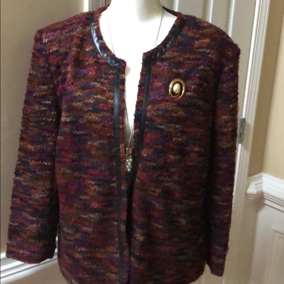 Elementz Women's Multicolor Collared Blazer Size S by Elementz